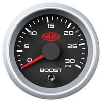 SAAS Boost Gauge Diesel 0-30 psi 52mm Black Muscle Series 2