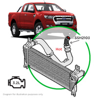 SAAS Silicone Intercooler Rear Pipe Hot Side Ranger/BT50 3.2L