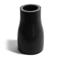 SAAS Straight 4 Ply Silicone Reducer 25mm x 32mm x 76mm Black