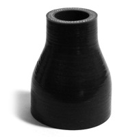 SAAS Straight 4 Ply Silicone Reducer 25mm x 45mm x 76mm Black