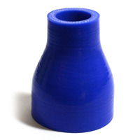 SAAS Straight 4 Ply Silicone Reducer 25mm x 51mm x 76mm Blue