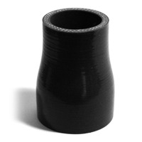 SAAS Straight 4 Ply Silicone Reducer 38mm x 51mm x 76mm Black