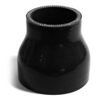 SAAS Straight 4 Ply Silicone Reducer 51mm x 70mm x 76mm Black