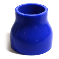 SAAS Straight 4 Ply Silicone Reducer 51mm x 70mm x 76mm Blue