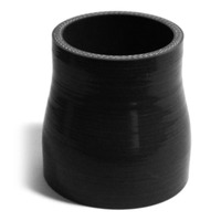 SAAS Straight 4 Ply Silicone Reducer 57mm x 63mm x 76mm Black