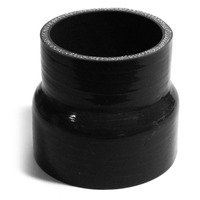 SAAS Straight 4 Ply Silicone Reducer 63mm x 70mm x 76mm Black