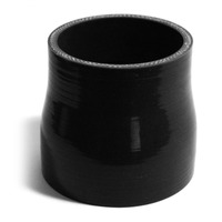 SAAS Straight 4 Ply Silicone Reducer 70mm x 76mm x 76mm Black