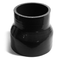 SAAS Straight 4 Ply Silicone Reducer 76mm x 102mm x 102mm Black