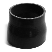 SAAS Straight 4 Ply Silicone Reducer 82mm x 89mm x 76mm Black