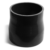 SAAS Straight 4 Ply Silicone Reducer 89mm x 102mm x 102mm Black