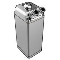 SAAS Oil Catch Tank Baffled Rectangle Polished Billet 600ml