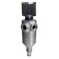 SAAS Oil Catch Can Baffle 2 X -12 AN Out Raw Aluminium 500ml
