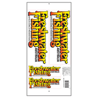 Freshwater Fishing Magazine Sticker X 4