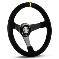 SAAS Steering Wheel Suede 14" ADR Drifter Black Spoke