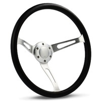 SAAS Steering Wheel Poly 15" Classic DD Satin Alloy Slots