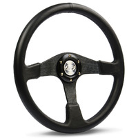 SAAS Steering Wheel Leather 15 " ADR Octane Black Spoke