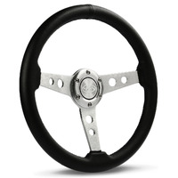 SAAS Steering Wheel PVC 14" ADR Retro Brushed Spoke