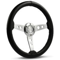 SAAS Steering Wheel Leather 14" ADR Retro Satin Spoke