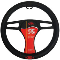 SAAS Steering Wheel Cover Black Poly With Logo 380mm