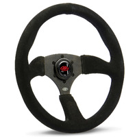 SAAS Steering Wheel Suede 14" ADR Tokyo Motorsport Black Spoke