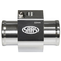 SAAS Water Temp Adapter Rad Hose 32mm Aluminium