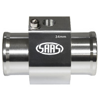 SAAS Water Temp Adapter Rad Hose 34mm Aluminium