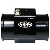 SAAS Water Temp Adapter Rad Hose 40mm Black Aluminium