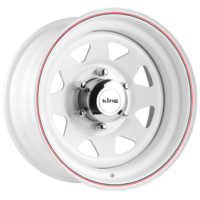 King Wheels Terra GVM+ White Steel Wheels - 16x7 5/150 0p