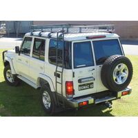 TRACKLANDER Side fixed ladder complete kit suits Toyota 80 series landcruiser LWB with TLRAL22OE, TLRAL18OE and TLRAL14OE Roof racks.