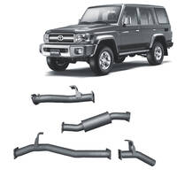 Redback Extreme Duty Exhaust to suit Toyota Landcruiser 76 Series Wagon (11/2016 - on)