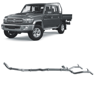 Redback Extreme Duty Twin Exhaust to suit Toyota Landcruiser 79 Series Double Cab (10/2012 - 10/2016)