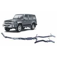 Redback Extreme Duty Twin Exhaust to suit Toyota 76 Series Landcruiser (03/2007 - 10/2016)