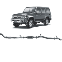 Redback Extreme Duty Exhaust to suit Toyota Landcruiser 76 Series Wagon with Auxiliary Fuel Tank (01/2007 - 10/2016)