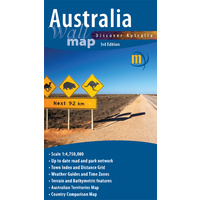 Australia Wall Map: Discover Australia ( Meridian )