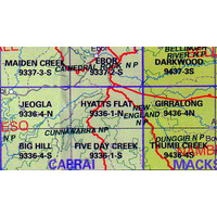 Hyatts Flat 9336-1-N NSW Topographic Map