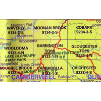 Barrington Tops 9133-1-N NSW Topographic Printed Map