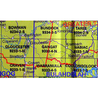 Gangat 9333-4-N NSW Topographic Map - Printed