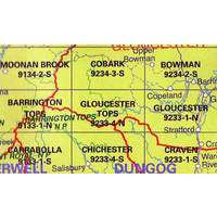 Gloucester Tops 9233-4-N NSW Topographic Map