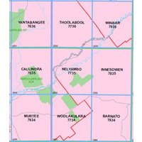 Nelyambo 7735 NSW Topographic Map Printed