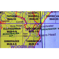 Woodburn 9539-1-N NSW Topographic Map