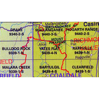Yates Flat 9439-4-N NSW Topographic Map