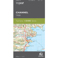 Channel TR08 1:50,000 Scale Topographic Tasmap