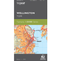 Wellington TQ08 1:50,000 Scale Topographic Tasmap
