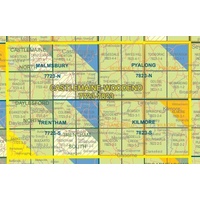 Castlemaine Woodend 1:100,000 Scale Map Vicmap